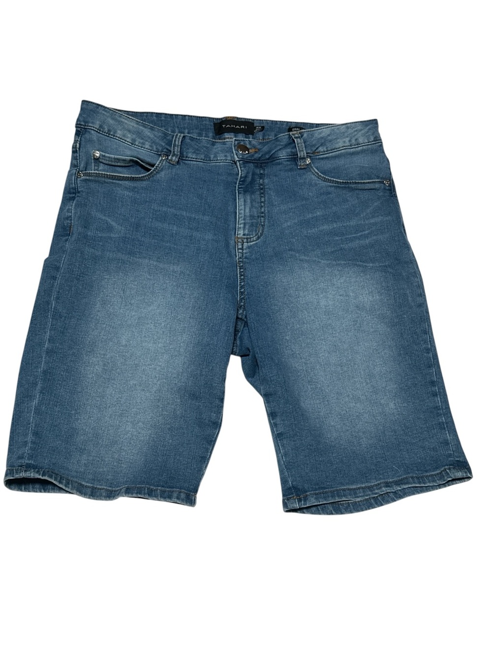 Tahari Women's Blue Denim Bermuda Shorts